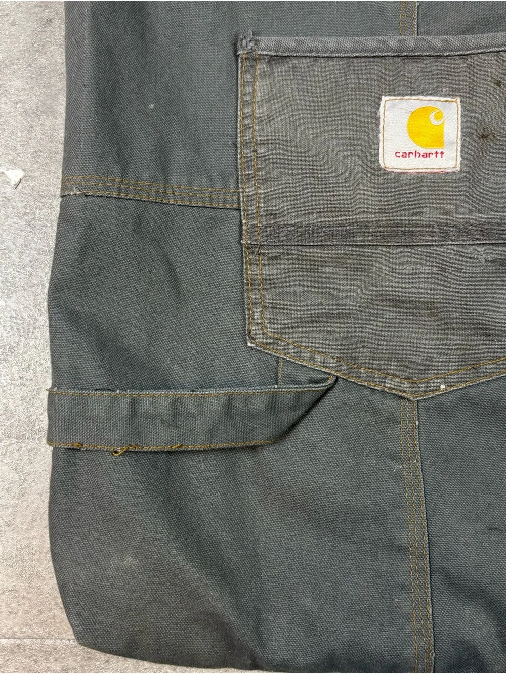Custom one of one gray carhartt tote bag